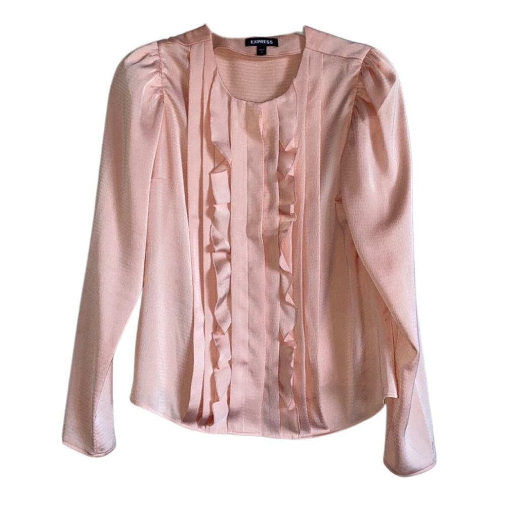 Express light pink/coral button down top